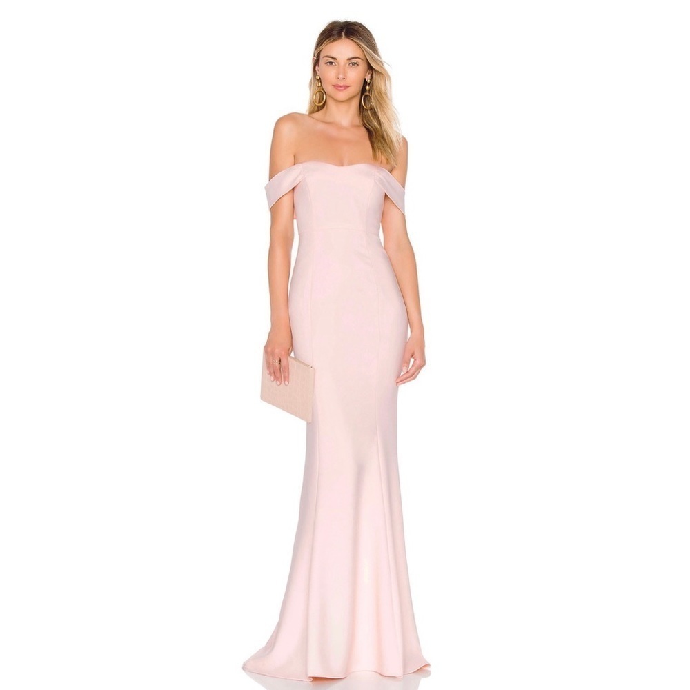 NEW Likely Bartolli Off Shoulder Pink Gown Dress - Picture 1 of 9